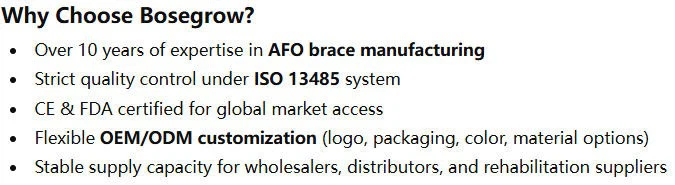 OEM Foot Drop AFO Brace Manufacturer OEM Foot Drop AFO Brace Manufacturer